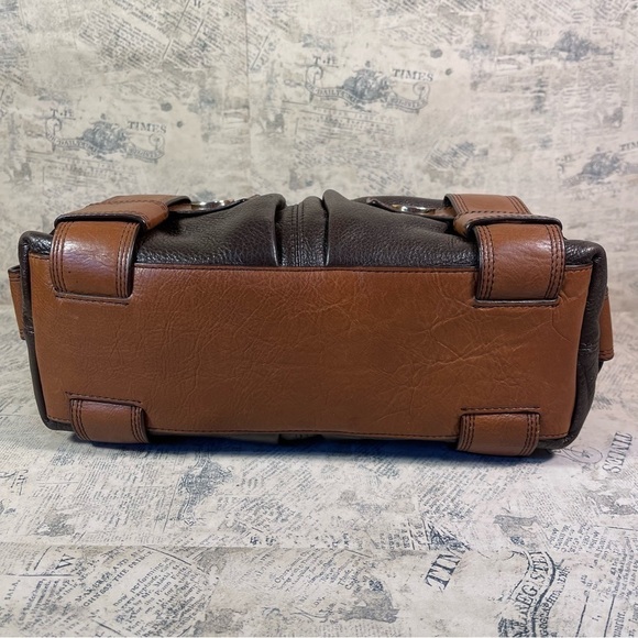 Michael Kors Rare Baguette vintage bag 2 tones of brown leather - Picture 5 of 13